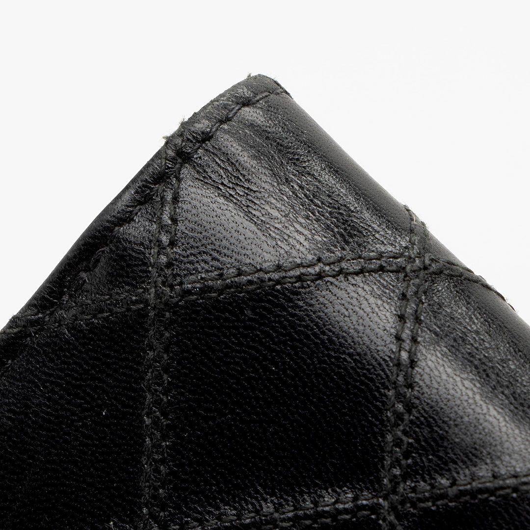 Top Quality Chanel Calfskin Diamond Wild Stitch French Purse Wallet (SHF-snVzTa)