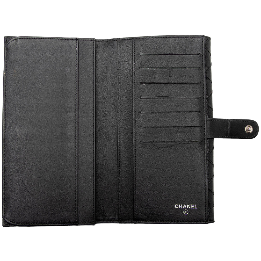 Top Quality Chanel Calfskin Diamond Wild Stitch French Purse Wallet (SHF-snVzTa)