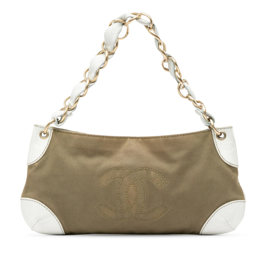 Top Quality Chanel Canvas Olsen Shoulder Bag (SHG-PeoYK5)