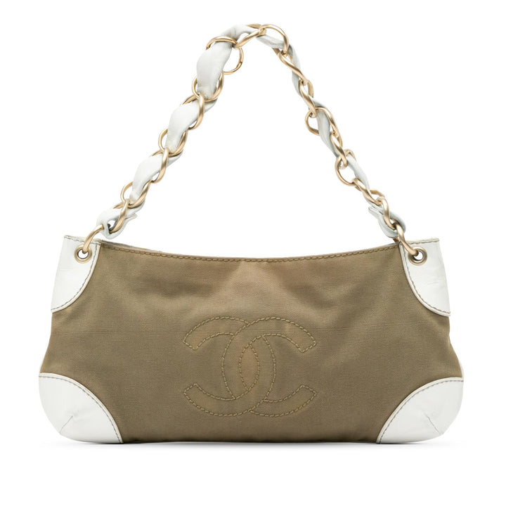 Top Quality Chanel Canvas Olsen Shoulder Bag (SHG-PeoYK5)