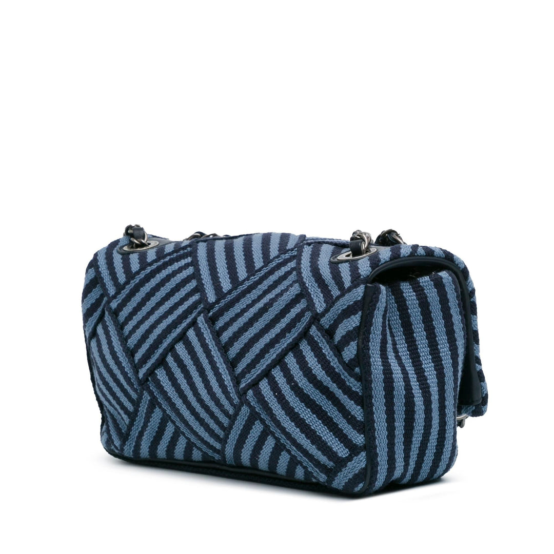 Top Quality Chanel Canvas Stripe Flap Bag (SHG-V4iS5g)