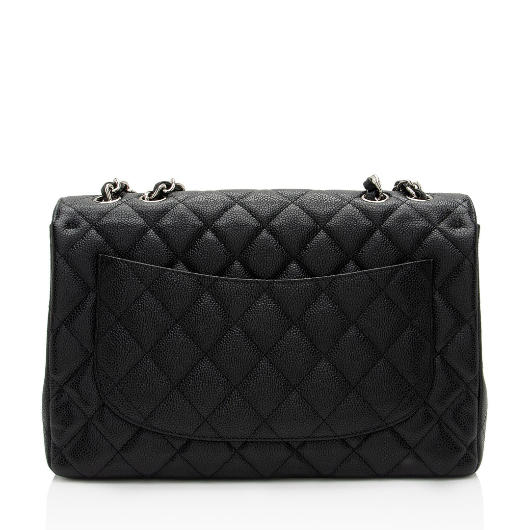Top Quality Chanel Caviar Leather Classic Jumbo Single Flap Bag (SHF-LHfnsx)