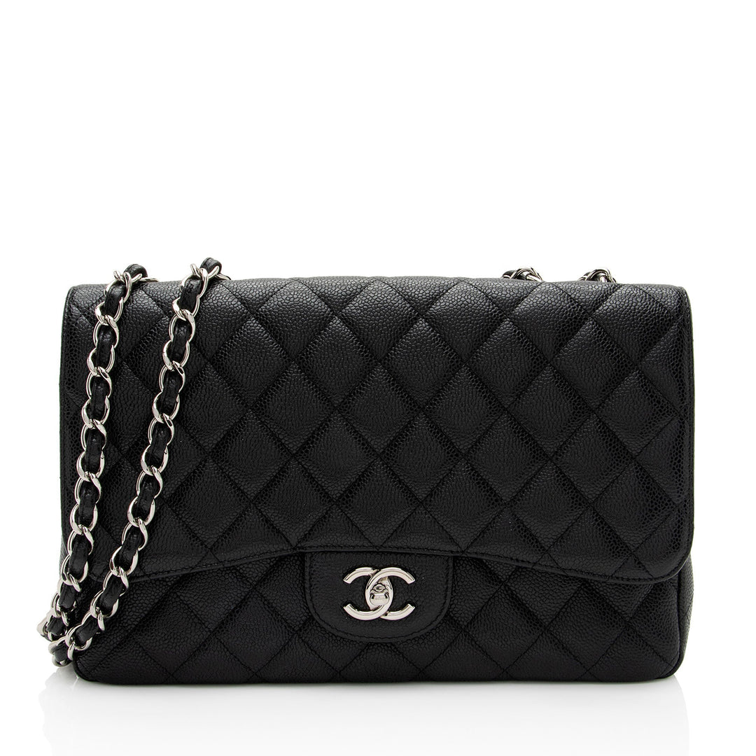 Top Quality Chanel Caviar Leather Classic Jumbo Single Flap Bag (SHF-LHfnsx)