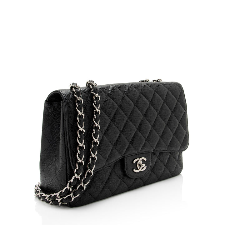 Top Quality Chanel Caviar Leather Classic Jumbo Single Flap Bag (SHF-LHfnsx)