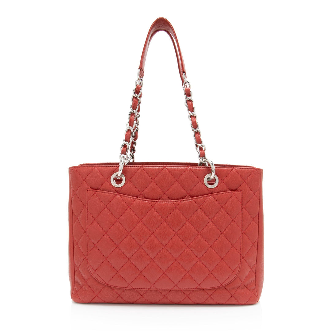 Top Quality Chanel Caviar Leather Grand Shopping Tote (SHF-iVvflz)
