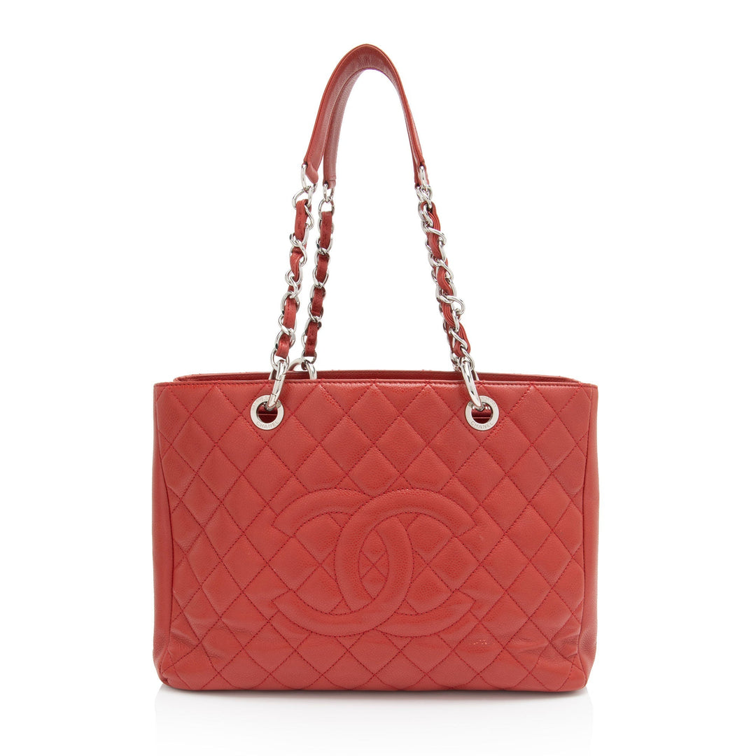 Top Quality Chanel Caviar Leather Grand Shopping Tote (SHF-iVvflz)
