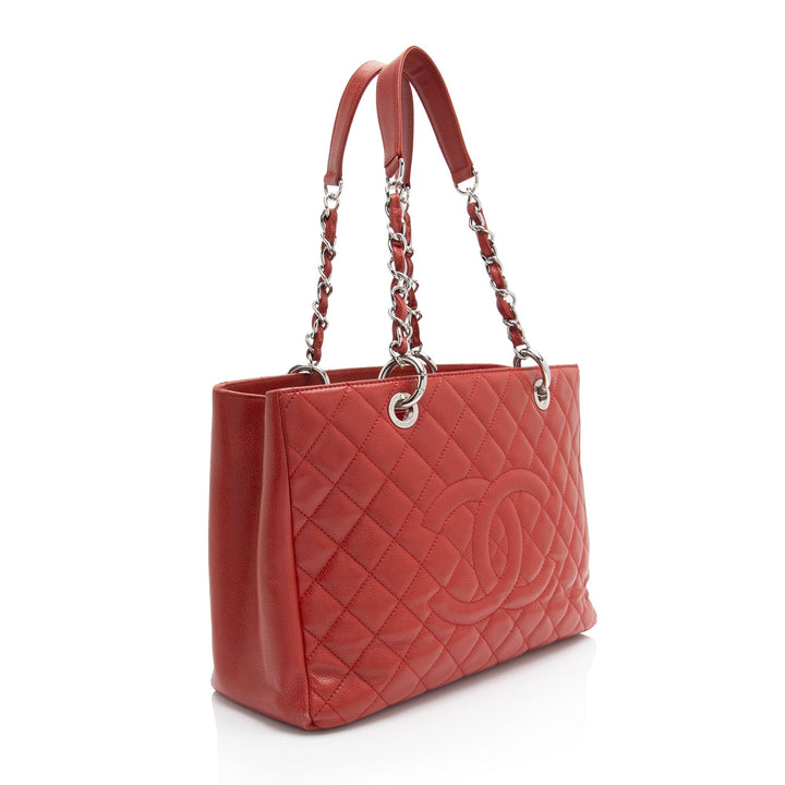 Top Quality Chanel Caviar Leather Grand Shopping Tote (SHF-iVvflz)