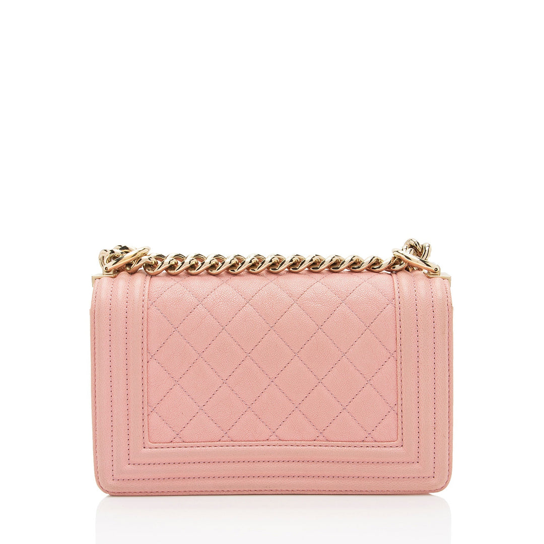 Top Quality Chanel Caviar Leather Small Boy Bag (SHF-kpn6MN)