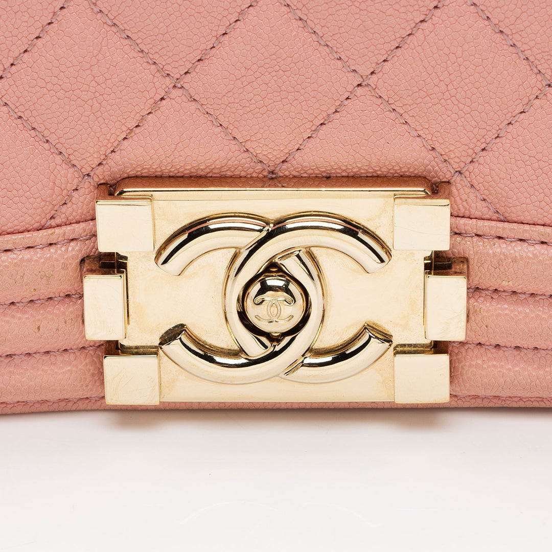 Top Quality Chanel Caviar Leather Small Boy Bag (SHF-kpn6MN)