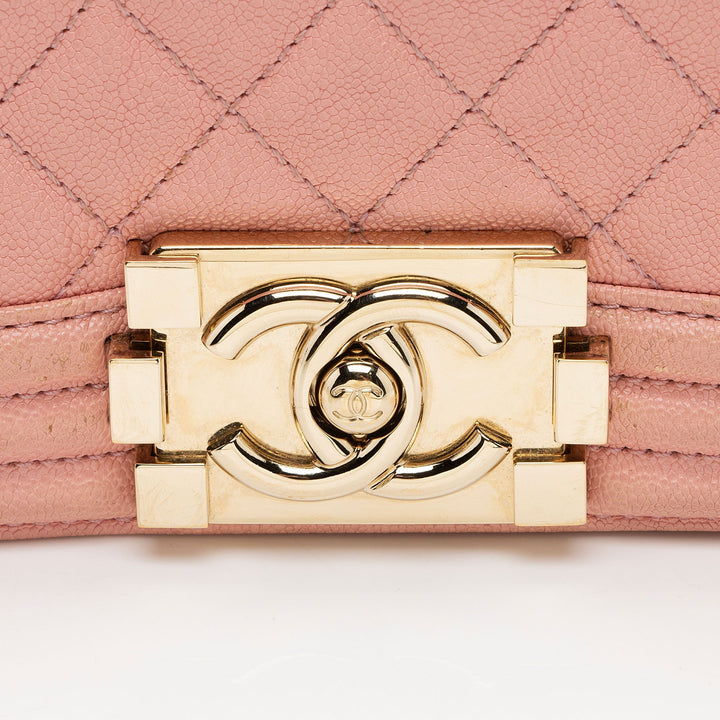 Top Quality Chanel Caviar Leather Small Boy Bag (SHF-kpn6MN)