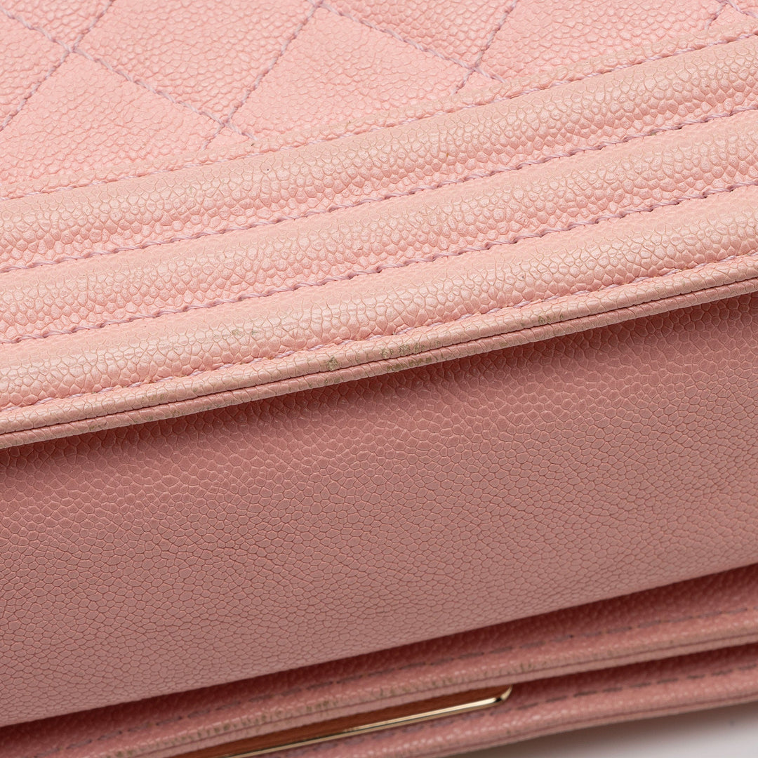 Top Quality Chanel Caviar Leather Small Boy Bag (SHF-kpn6MN)