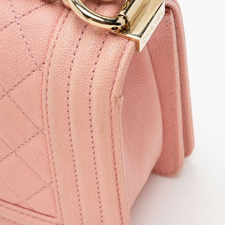 Top Quality Chanel Caviar Leather Small Boy Bag (SHF-kpn6MN)