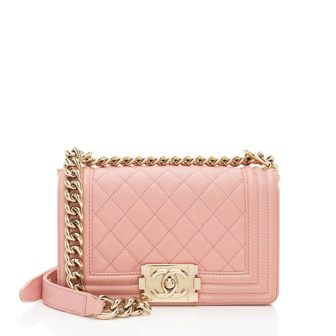Top Quality Chanel Caviar Leather Small Boy Bag (SHF-kpn6MN)