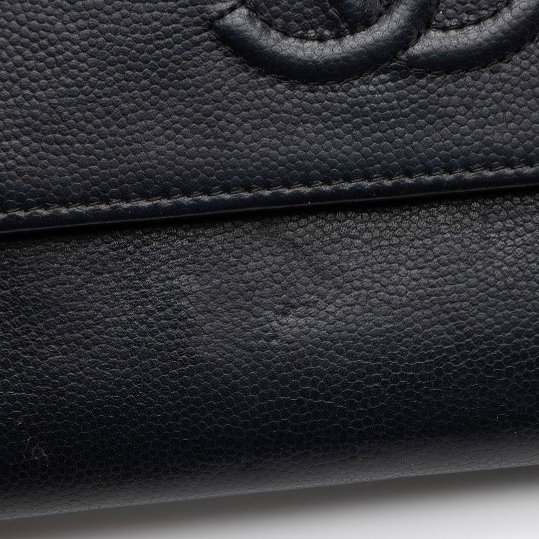 Top Quality Chanel Caviar Leather Timeless Wallet (SHF-kbpgFo)