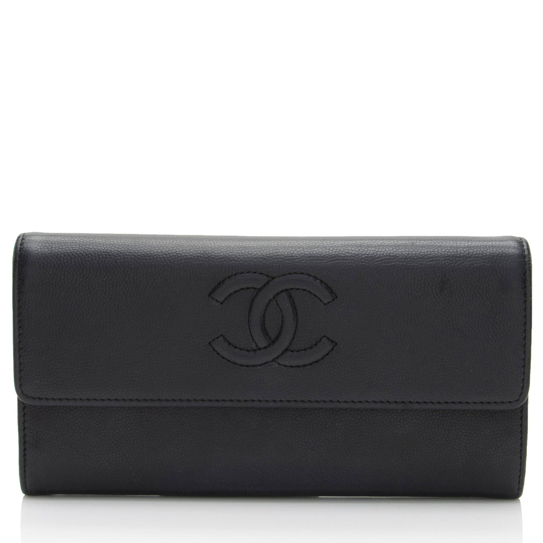 Top Quality Chanel Caviar Leather Timeless Wallet (SHF-kbpgFo)