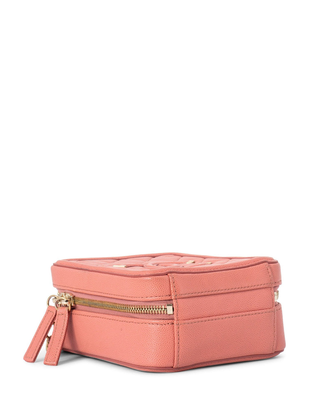 Chanel Caviar Quilted CC North South Filigree Vanity Case Pink