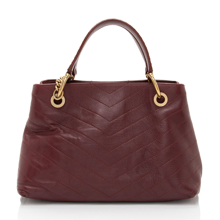 Top Quality Chanel Chevron Calfskin Python Chic Small Shopping Tote (SHF-9e1Tb9)