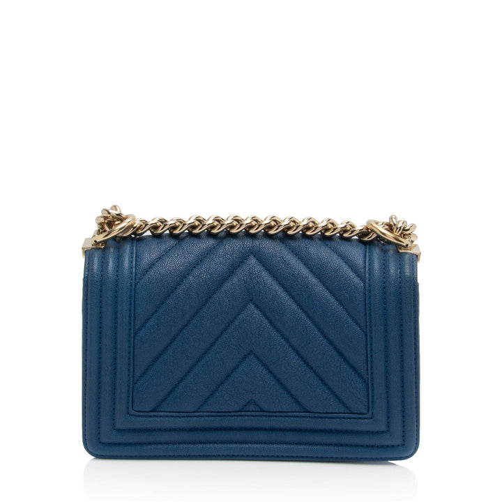 Top Quality Chanel Chevron Caviar Leather Small Boy Bag (SHF-8Ra64e)