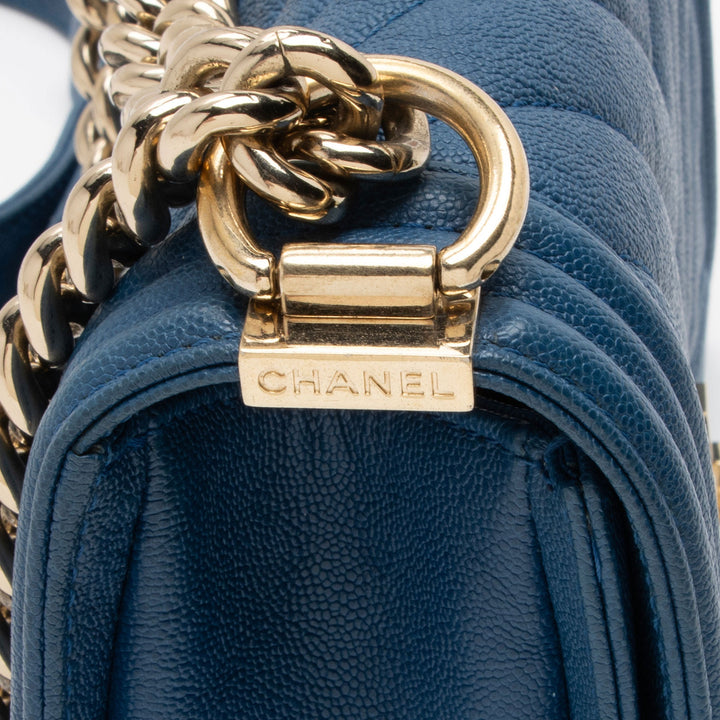Top Quality Chanel Chevron Caviar Leather Small Boy Bag (SHF-8Ra64e)