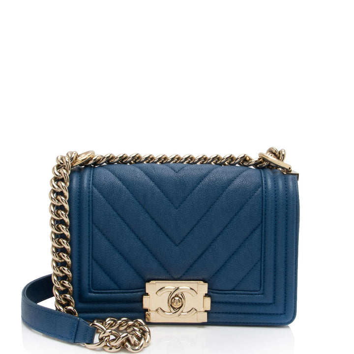 Top Quality Chanel Chevron Caviar Leather Small Boy Bag (SHF-8Ra64e)