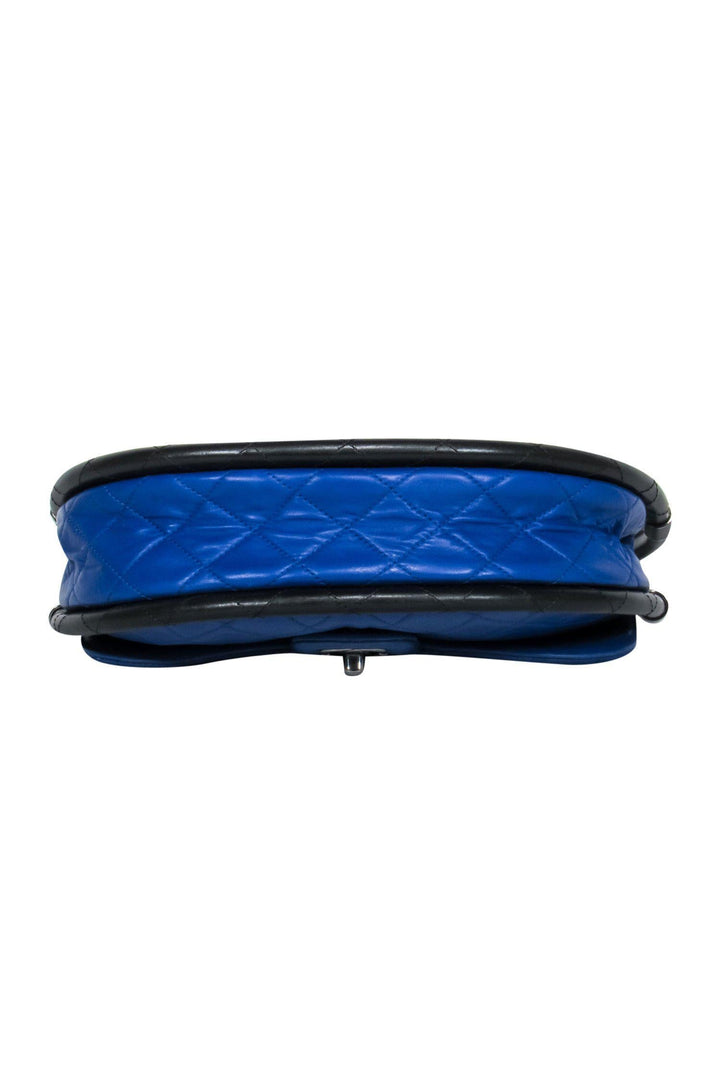 Top Quality Chanel - Cobalt Blue Rare Quilted "Hula Hoop" Handbag