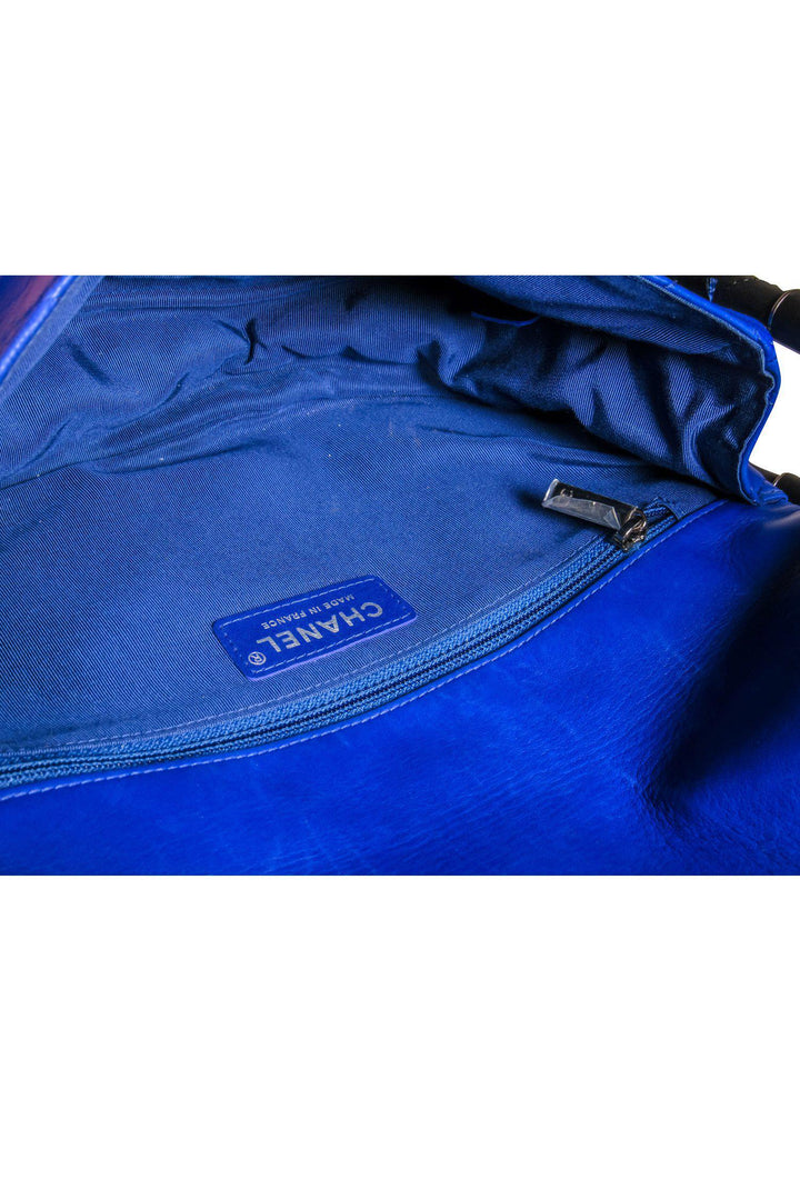 Top Quality Chanel - Cobalt Blue Rare Quilted "Hula Hoop" Handbag