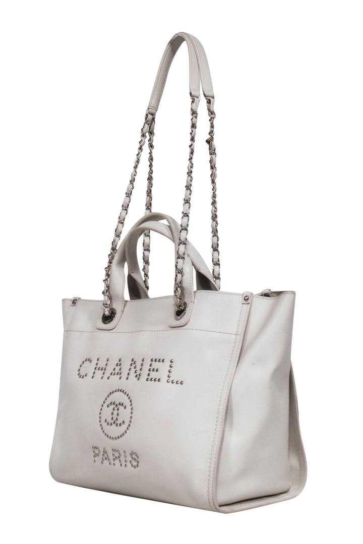 Top Quality Chanel -  Cream Medium Deauville Tote