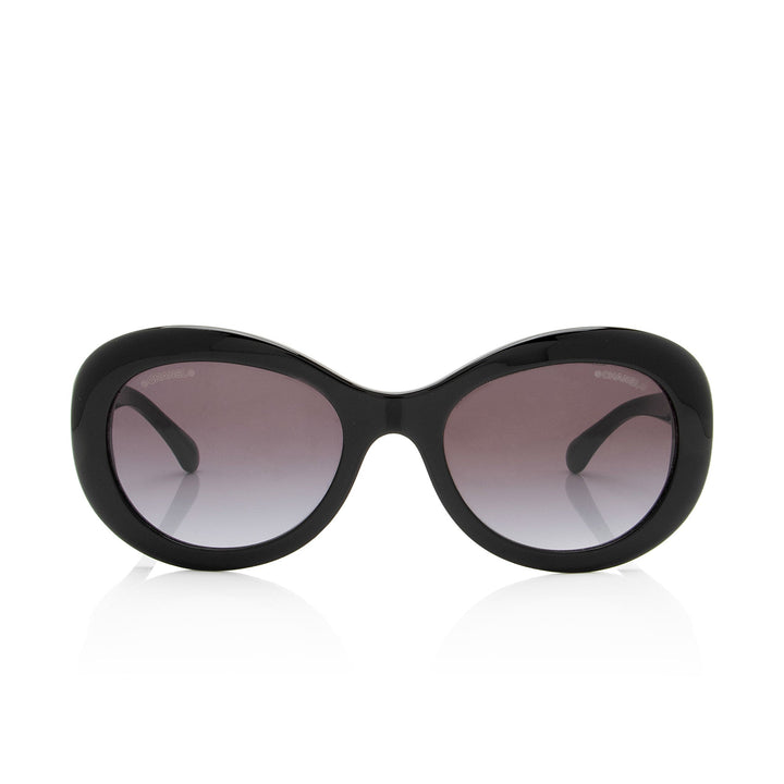 Top Quality Chanel Crystal CC Oval Sunglasses (SHF-oOSxqG)