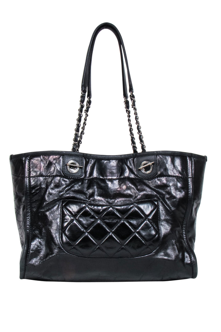 Top Quality Chanel - Deauville Tote Glazed Calfskin Leather