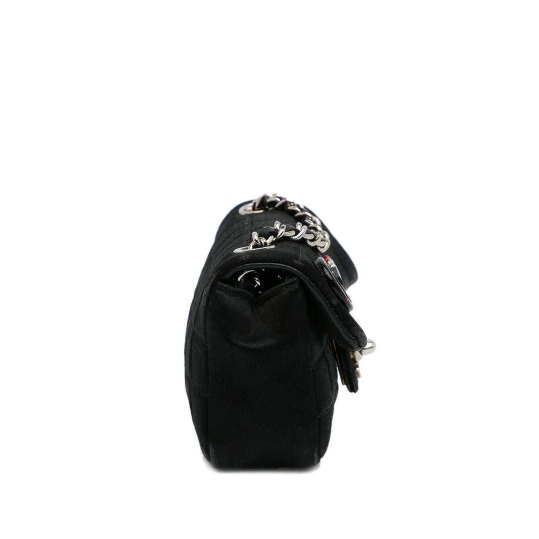 Top Quality Chanel Extra Mini Satin Choco Bar Charms Flap Bag (SHG-6SxIdS)