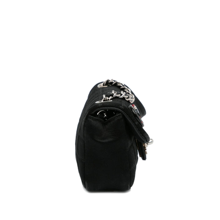 Top Quality Chanel Extra Mini Satin Choco Bar Charms Flap Bag (SHG-6SxIdS)