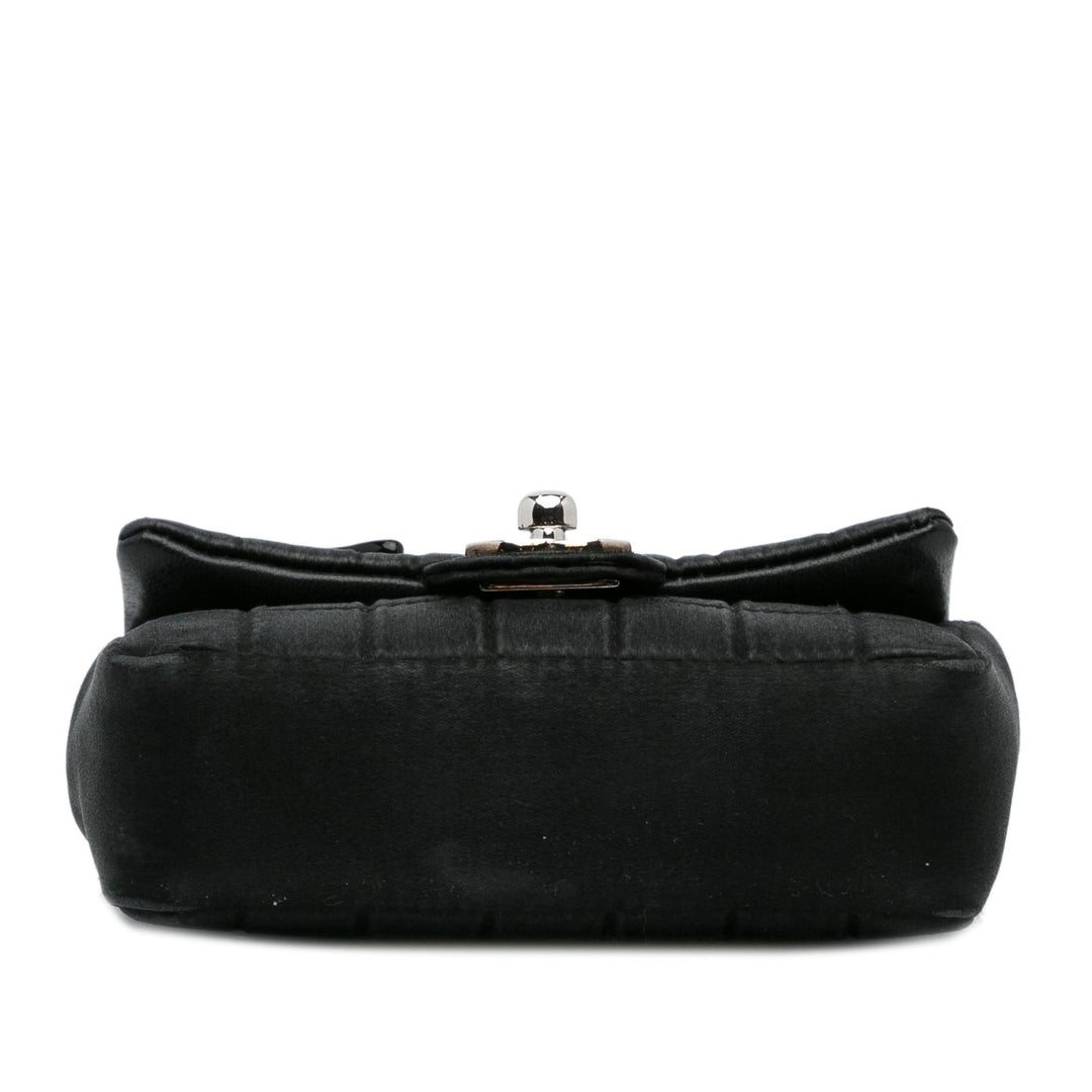 Top Quality Chanel Extra Mini Satin Choco Bar Charms Flap Bag (SHG-6SxIdS)