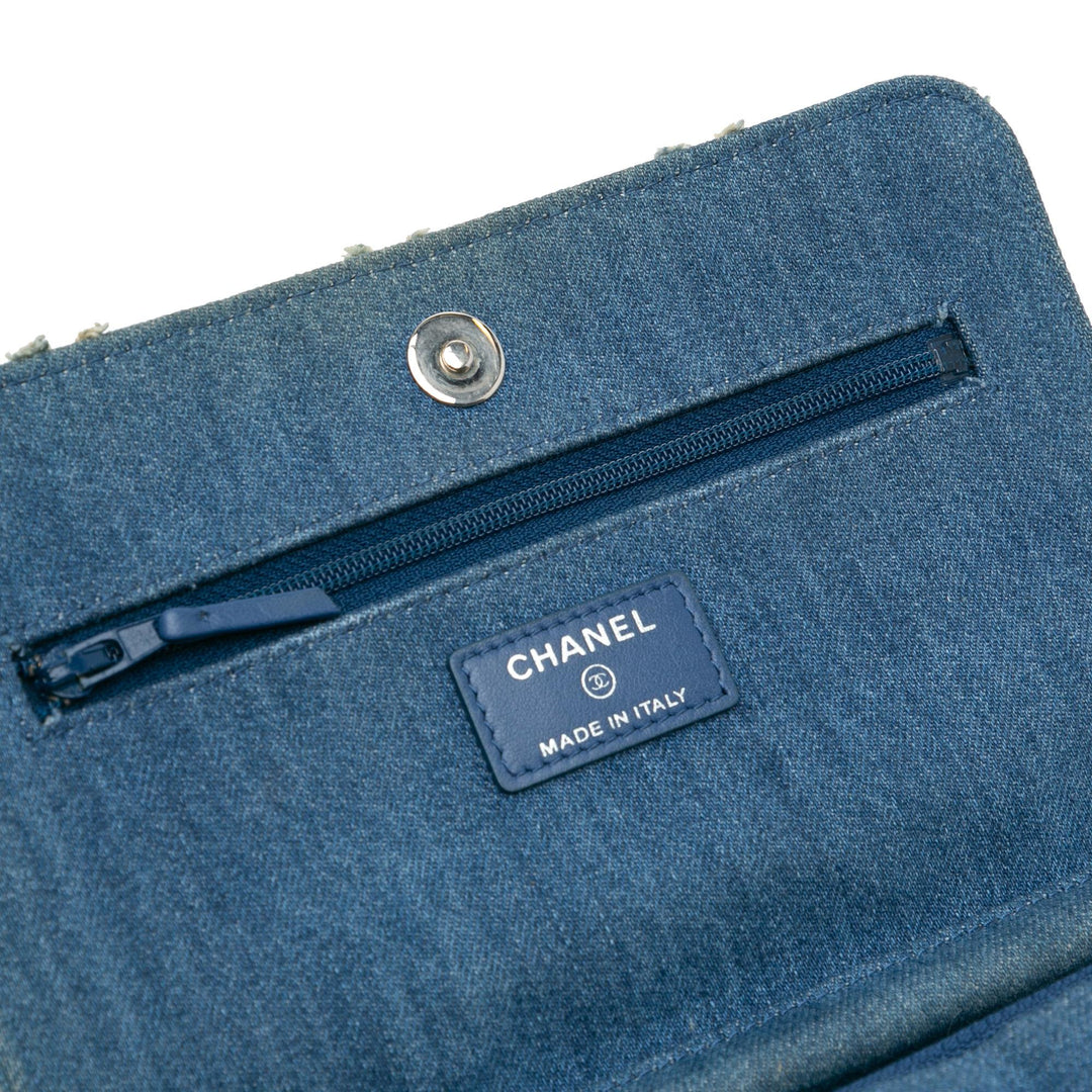 Top Quality Chanel Frayed Denim Wallet On Chain (SHG-GP7alA)
