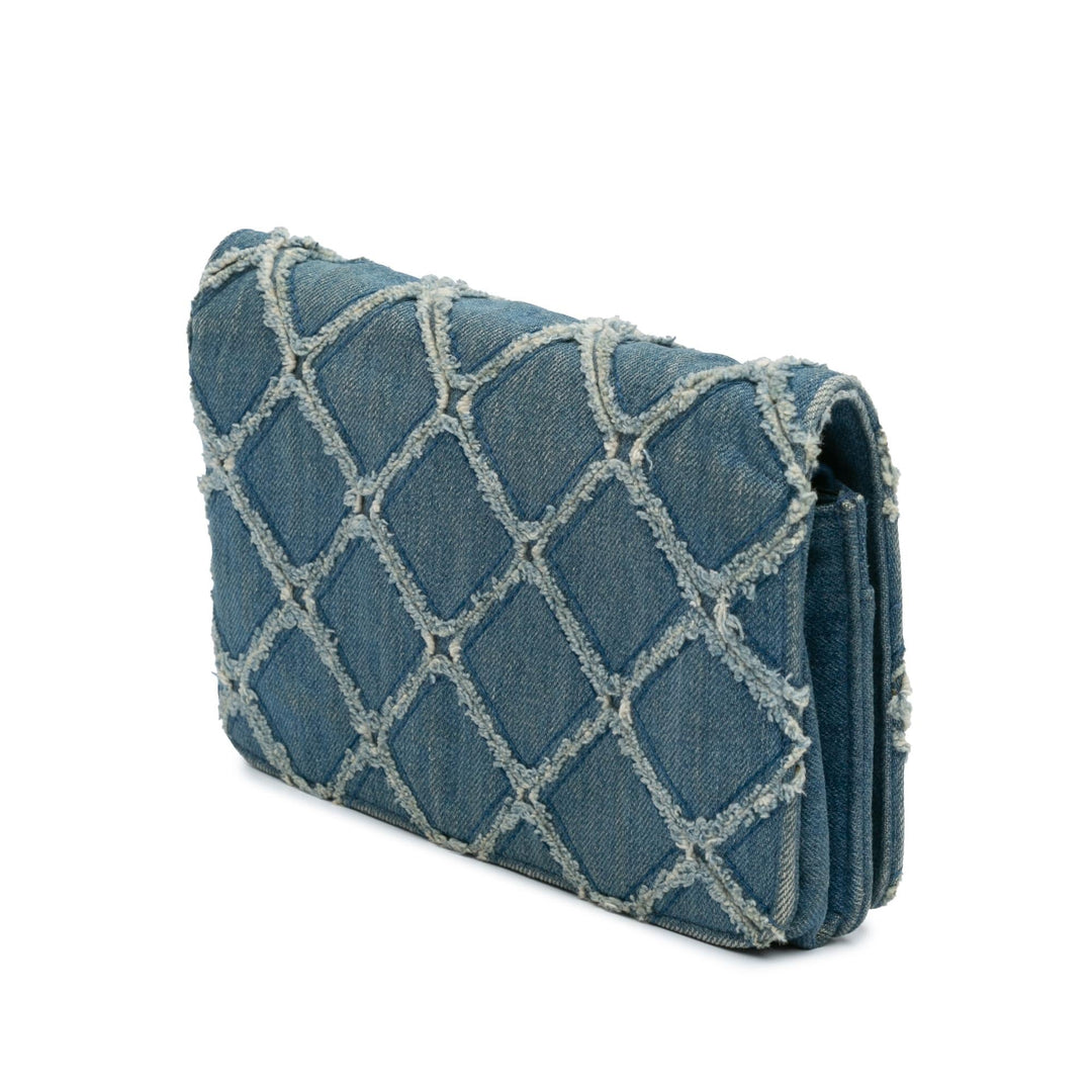 Top Quality Chanel Frayed Denim Wallet On Chain (SHG-GP7alA)