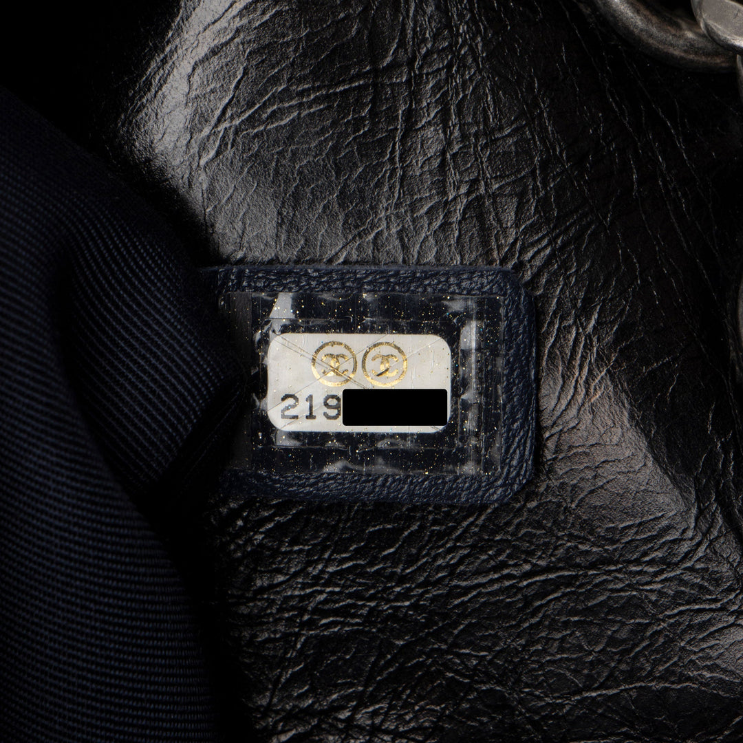 Top Quality Chanel Glazed Calfskin CC Plate Medium Flap Bag (SHF-5bc3aa)