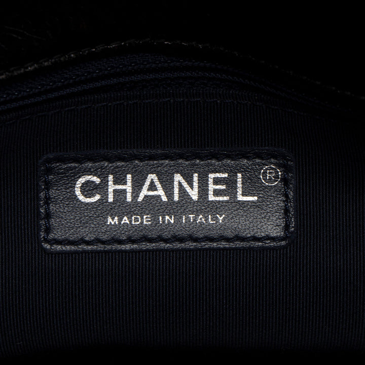Top Quality Chanel Glazed Calfskin CC Plate Medium Flap Bag (SHF-5bc3aa)