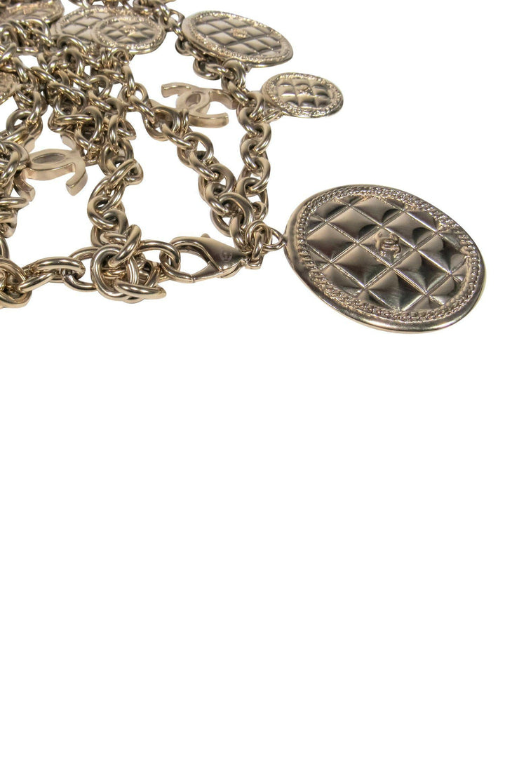 Top Quality Chanel - Gold Chain Belt w/ Quilted Medallions