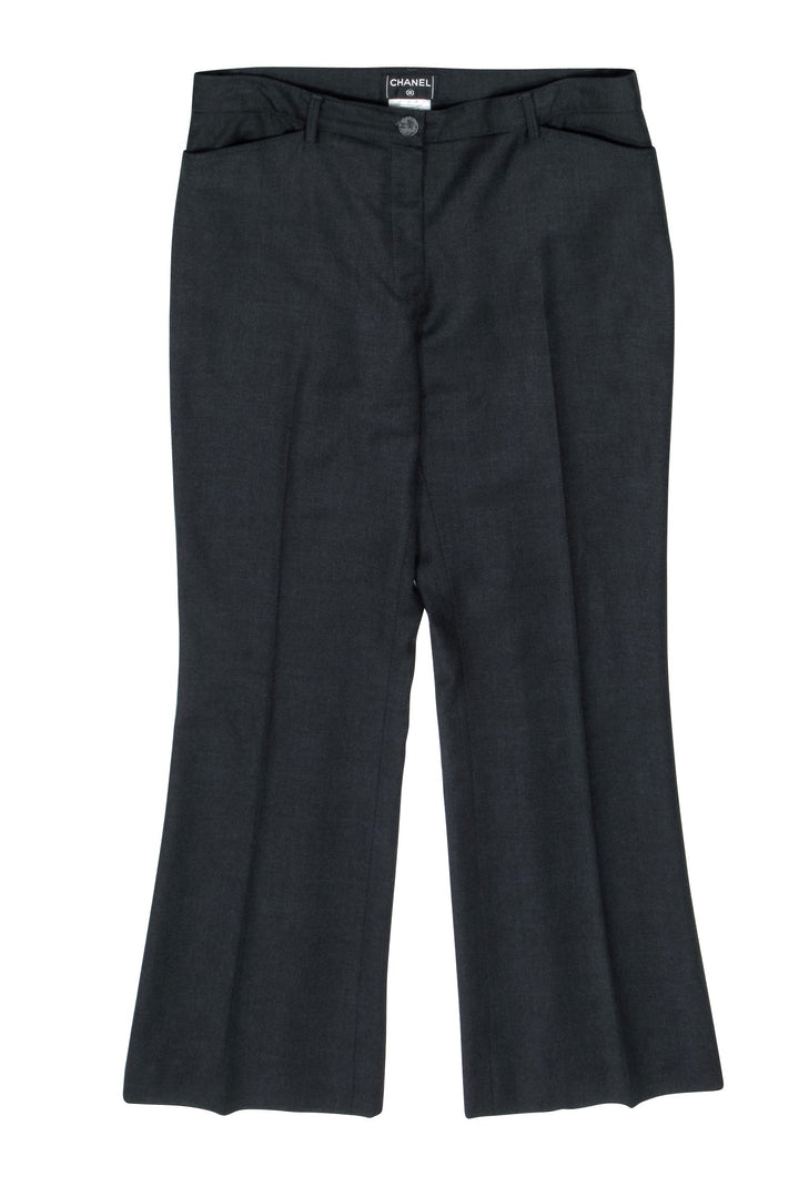 Top Quality Chanel - Grey Tailored Bootcut Pant Sz 12