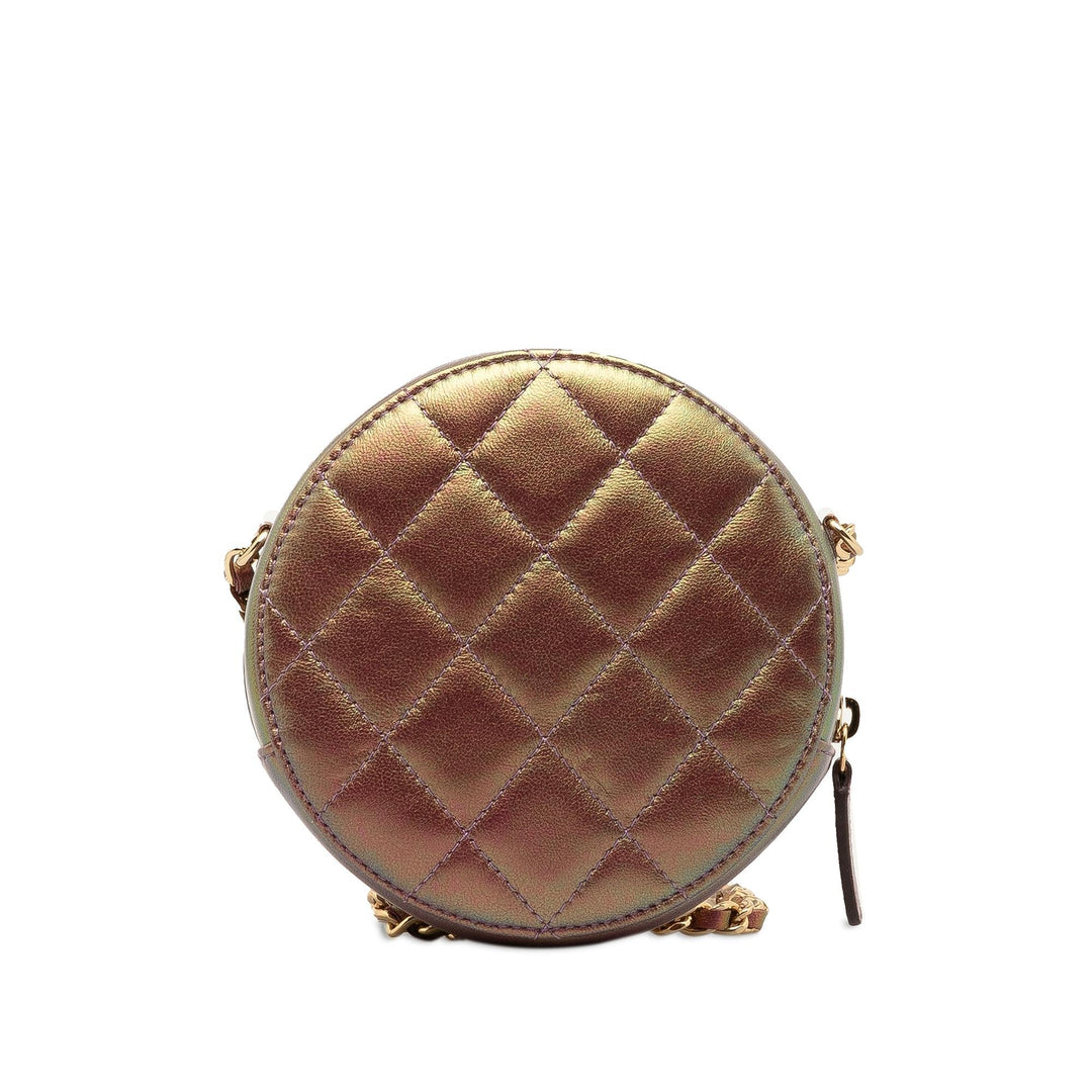 Top Quality Chanel Iridescent Lambskin Round Crossbody (SHG-dOboxk)