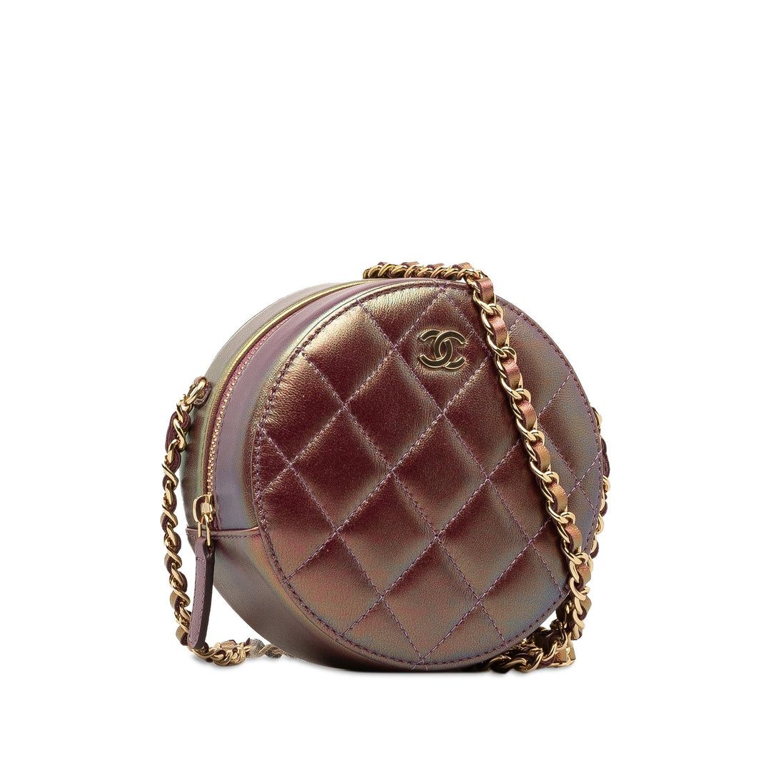 Top Quality Chanel Iridescent Lambskin Round Crossbody (SHG-dOboxk)