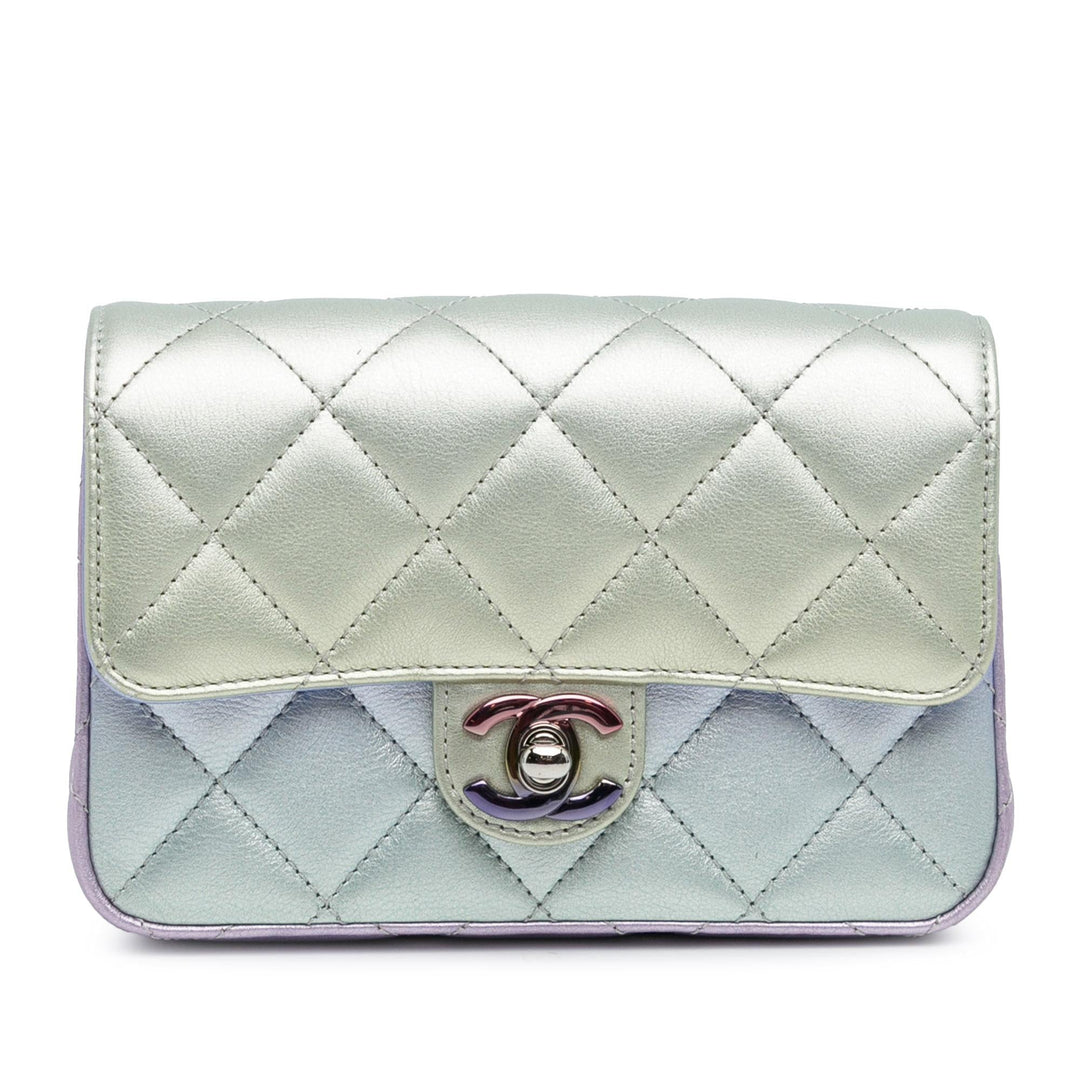 Top Quality Chanel Iridescent Lambskin Wristlet Clutch Bag (SHG-OsxRyI)
