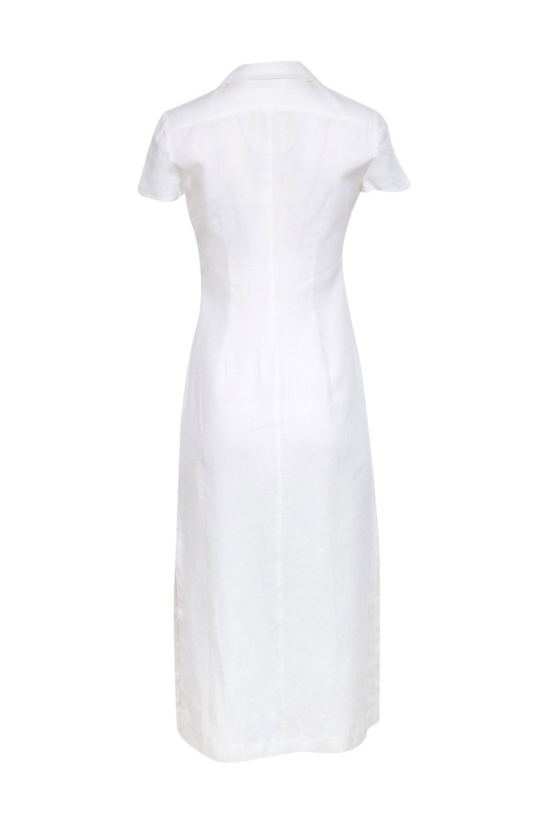 Top Quality Chanel - Ivory Linen Button Front Maxi Dress Sz 4