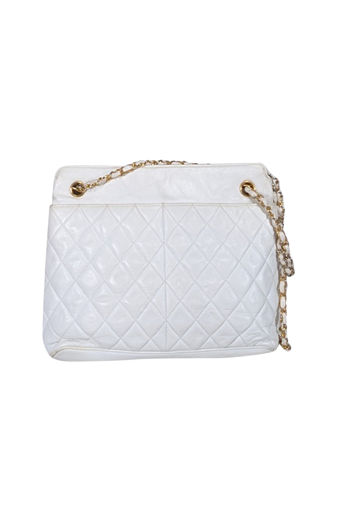 Top Quality Chanel - Ivory Quilted Leather Shoulder Bag