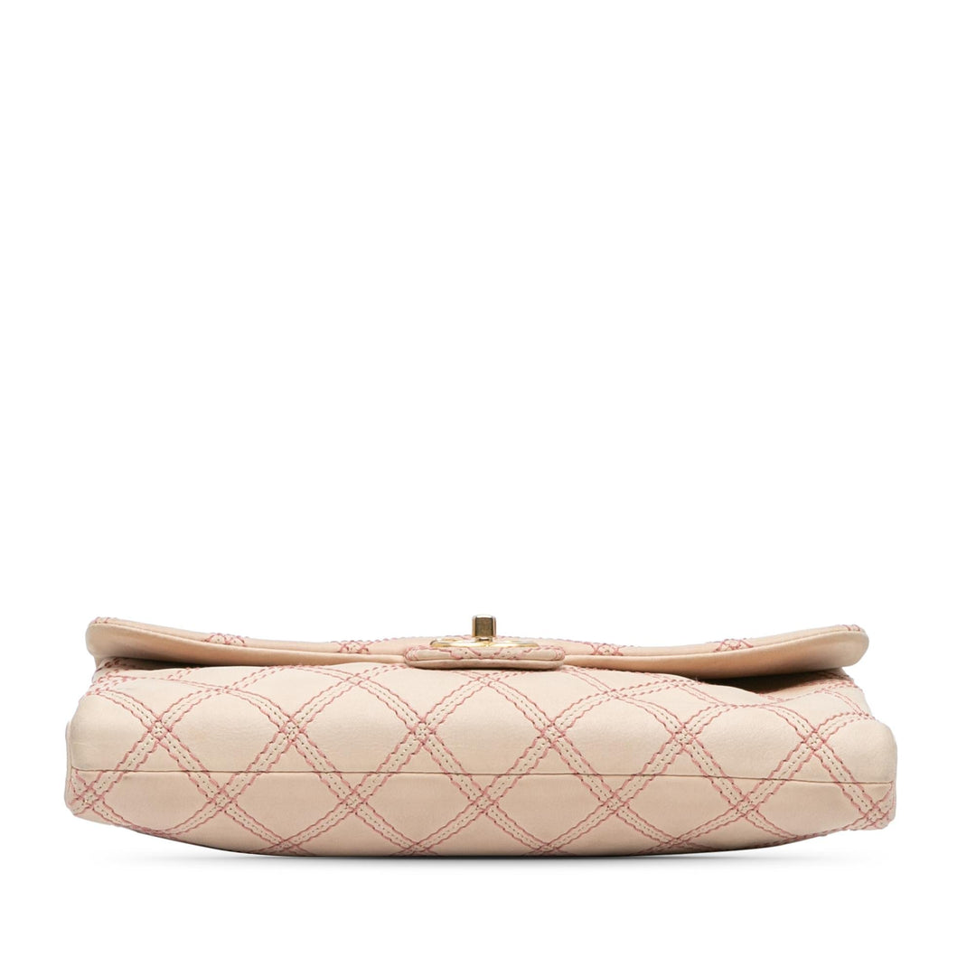 Top Quality Chanel Jumbo Quilted Calfskin Triple Stitched Flap (SHG-AbeUbg)