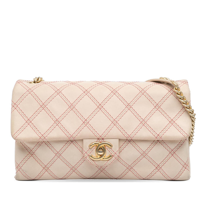 Top Quality Chanel Jumbo Quilted Calfskin Triple Stitched Flap (SHG-AbeUbg)