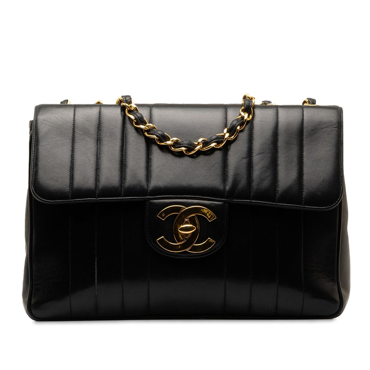 Top Quality Chanel Jumbo Vertical Quilt Lambskin Single Flap (SHG-NNbZF8)