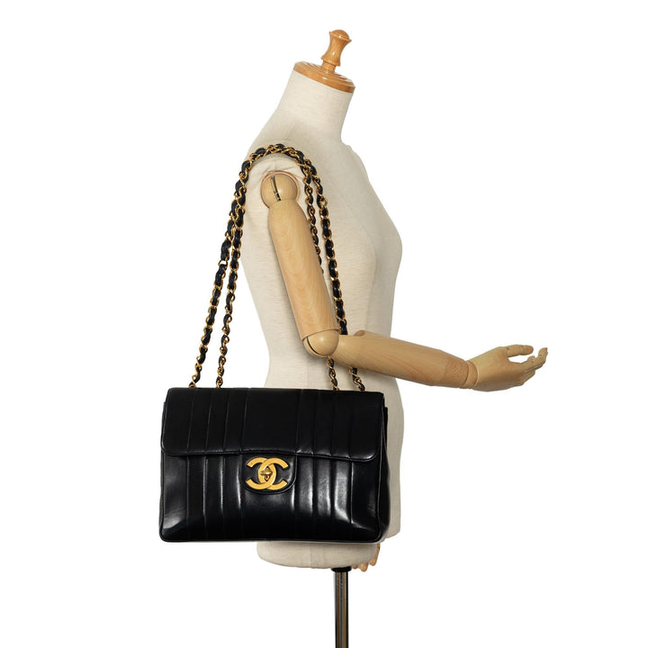 Top Quality Chanel Jumbo Vertical Quilt Lambskin Single Flap (SHG-NNbZF8)
