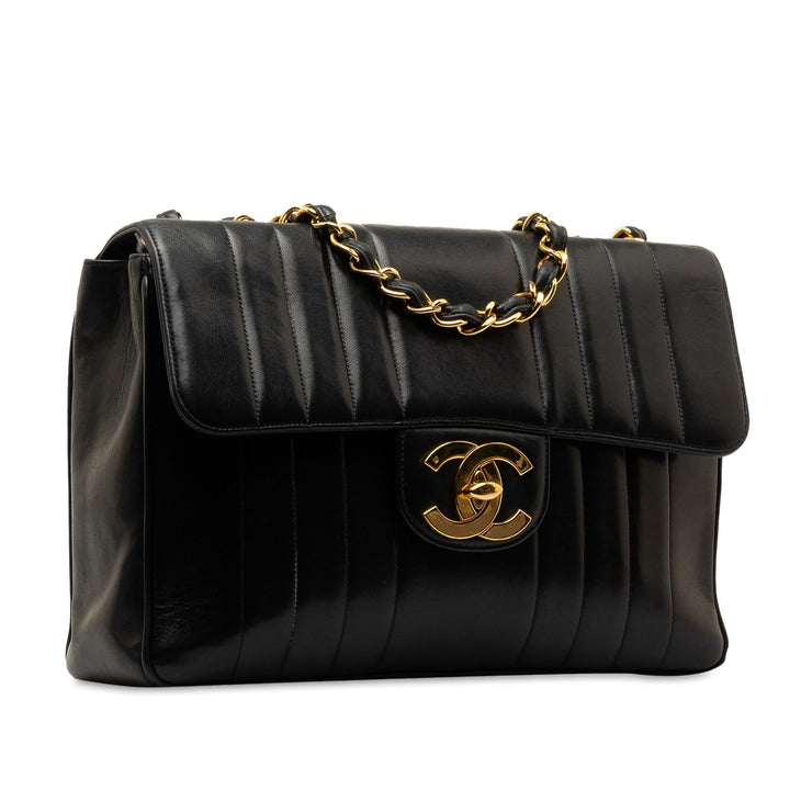 Top Quality Chanel Jumbo Vertical Quilt Lambskin Single Flap (SHG-NNbZF8)