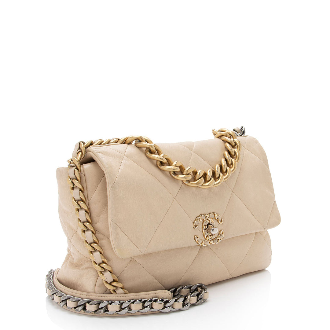 Top Quality Chanel Lambskin 19 Large Flap Shoulder Bag (SHF-EujpYA)