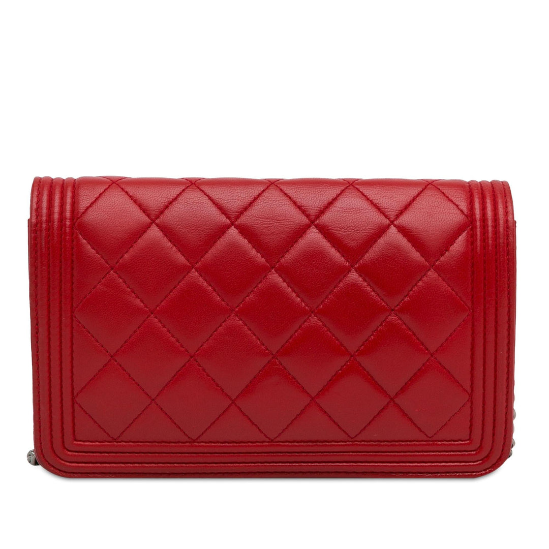 Top Quality Chanel Lambskin Boy Wallet On Chain (SHG-ZKpWID)